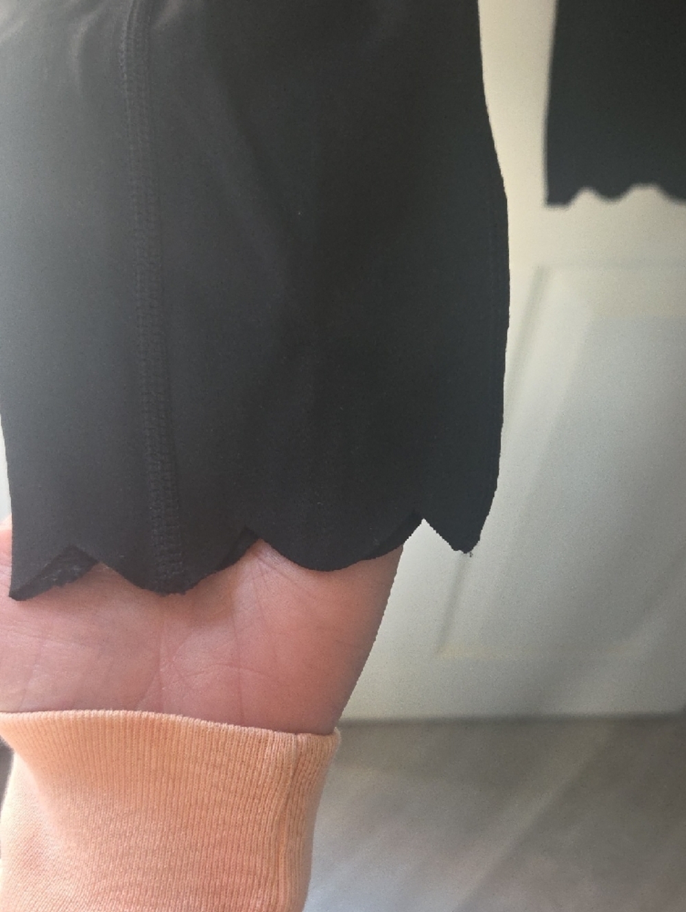 aerie Black High-Waist Scallop Hem Leggings - Picture 2 of 4